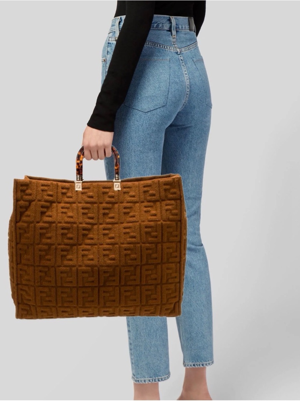Fendi Zucca FF Sunshine Shopper Tote XL